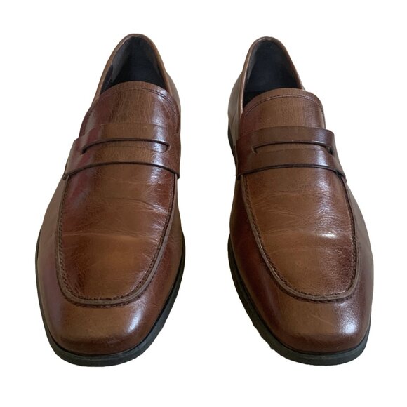 Kenneth Cole Reaction Men\'s Elekt leather penny loafers size 12 main image 7
